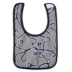 Sketchy Abstract Artistic Print Design Baby Bib by dflcprintsclothing