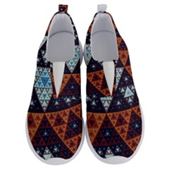 Fractal Triangle Geometric Abstract Pattern No Lace Lightweight Shoes by Cemarart