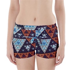 Fractal Triangle Geometric Abstract Pattern Boyleg Bikini Wrap Bottoms