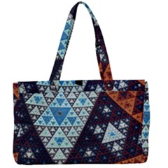Fractal Triangle Geometric Abstract Pattern Canvas Work Bag