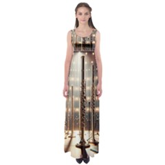 Standing Flutes Empire Waist Maxi Dress by RiverRootsReggae