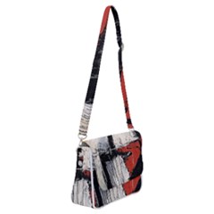 Abstract  Shoulder Bag With Back Zipper