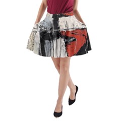 Abstract  A-line Pocket Skirt