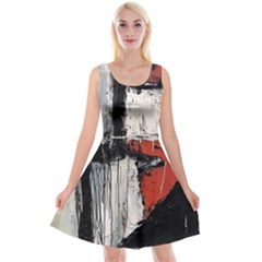 Abstract  Reversible Velvet Sleeveless Dress