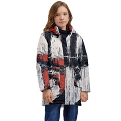 Abstract  Kids  Hooded Longline Puffer Jacket