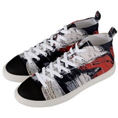 Abstract  Men s Mid-top Canvas Sneakers