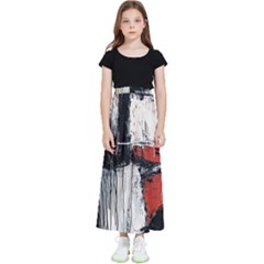 Abstract  Kids  Flared Maxi Skirt