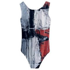 Abstract  Kids  Cut-out Back One Piece Swimsuit