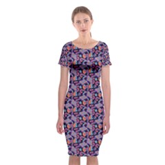 Trippy Cool Pattern Classic Short Sleeve Midi Dress