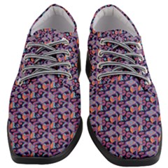 Trippy Cool Pattern Women Heeled Oxford Shoes