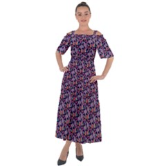 Trippy Cool Pattern Shoulder Straps Boho Maxi Dress 