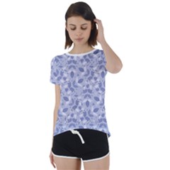 Pastel Botanic Harmony Collage Short Sleeve Open Back T-shirt by dflcprintsclothing