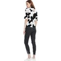 Cow Pattern Frill Neck Blouse View2