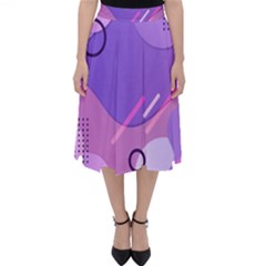 Colorful Labstract Wallpaper Theme Classic Midi Skirt