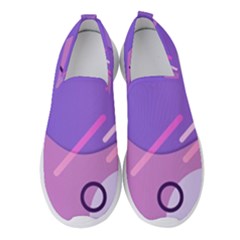 Colorful Labstract Wallpaper Theme Women s Slip On Sneakers