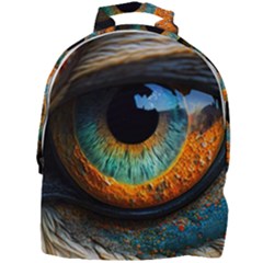 Eye Bird Feathers Vibrant Mini Full Print Backpack