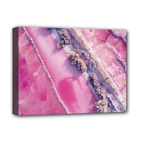 Texture Pink Pattern Paper Grunge Deluxe Canvas 16  X 12  (stretched)  by Ndabl3x