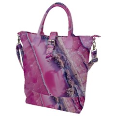 Texture Pink Pattern Paper Grunge Buckle Top Tote Bag by Ndabl3x