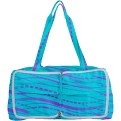 Wave Stripe Pattern Design Aqua Multi Function Bag