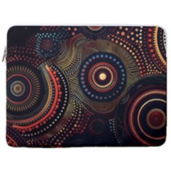Abstract Geometric Pattern 17  Vertical Laptop Sleeve Case With Pocket by Ndabl3x