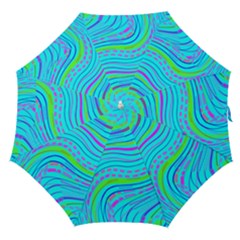 Pattern Swirl Pink Green Aqua Straight Umbrellas