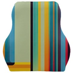Colorful Rainbow Striped Pattern Stripes Background Car Seat Velour Cushion 