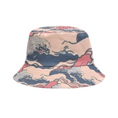Waves Ocean Sea Water Pattern Rough Seas Digital Art Nature Nautical Inside Out Bucket Hat by Bedest