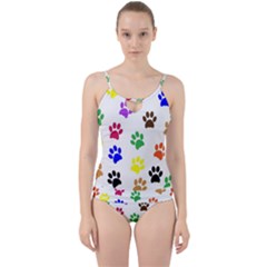 Pawprints Paw Prints Paw Animal Cut Out Top Tankini Set