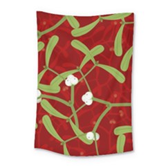Mistletoe Christmas Texture Advent Small Tapestry