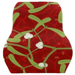 Mistletoe Christmas Texture Advent Car Seat Back Cushion  by Hannah976