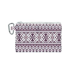 Illustration Ukrainian Folk Seamless Pattern Ornament Canvas Cosmetic Bag (small)