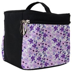 Purple Flowers 001 Make Up Travel Bag (big)