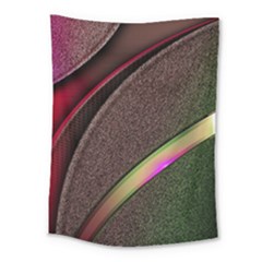 Texture Abstract Curve  Pattern Red Medium Tapestry