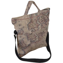 Old Vintage Classic Map Of Europe Fold Over Handle Tote Bag