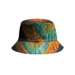 Eye Bird Feathers Vibrant Inside Out Bucket Hat (kids)