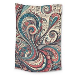 Paisley Print Musical Notes6 Large Tapestry