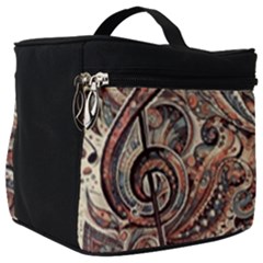 Paisley Print Musical Notes5 Make Up Travel Bag (big) by RiverRootz