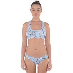Tropical Flower Seamless Pattern Cross Back Hipster Bikini Set
