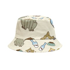 Happy Cats Pattern Background Inside Out Bucket Hat