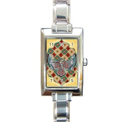 South West Leather Look Classic Elegant Ladies Watch (rectangle) by artattack4all