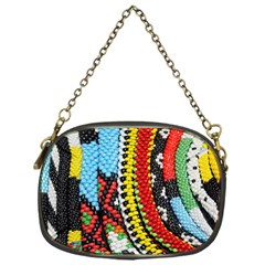 Multi-colored Beaded Background Single-sided Evening Purse