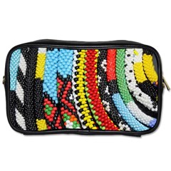 Multi-colored Beaded Background Twin-sided Personal Care Bag