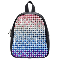 Rainbow Colored Bling Small School Backpack by artattack4all
