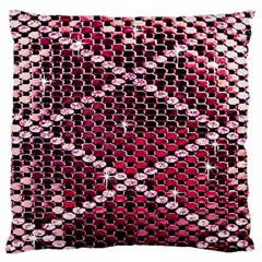 Red Glitter Bling Large Cushion Case (two Sides) by artattack4all