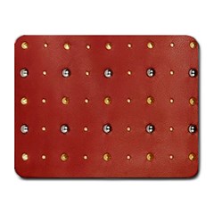 Studded Faux Leather Red Small Mouse Pad (rectangle) by artattack4all