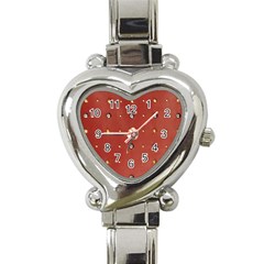 Studded Faux Leather Red Classic Elegant Ladies Watch (heart) by artattack4all