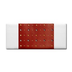 Studded Faux Leather Red Hand Towel