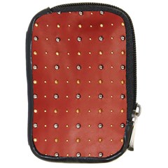 Studded Faux Leather Red Digital Camera Case