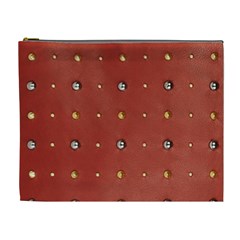 Studded Faux Leather Red Extra Large Makeup Purse by artattack4all
