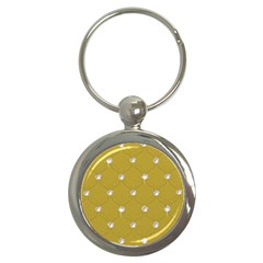 Gold Diamond Bling  Key Chain (round) by artattack4all